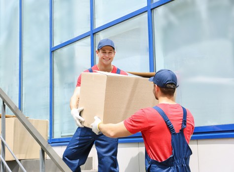 Careful loading of furniture and boxes for a student move in Blackheath