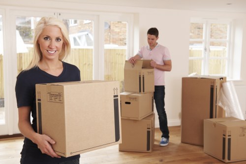 Furniture and boxes being safely moved during a Blackheath relocation