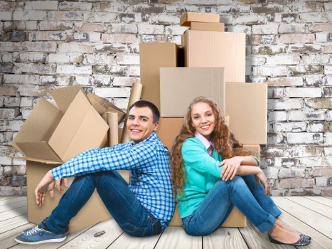 Assorted packing materials including tape, wrap, and cartons for local customers