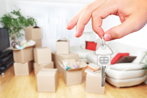 Man and van team handling boxes and furniture in Blackheath