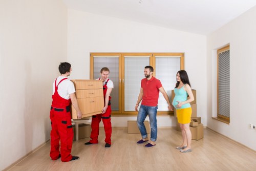 Packing and loading belongings for a move in Blackheath