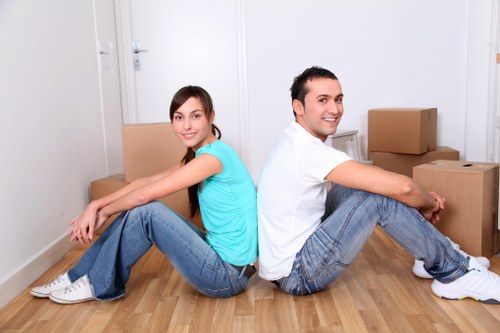 Packing supplies and furniture for a local relocation