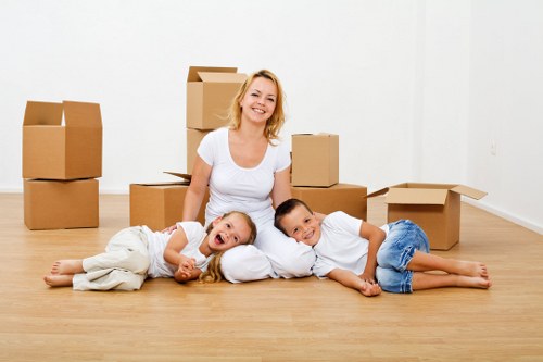 Careful handling of fragile items during relocation
