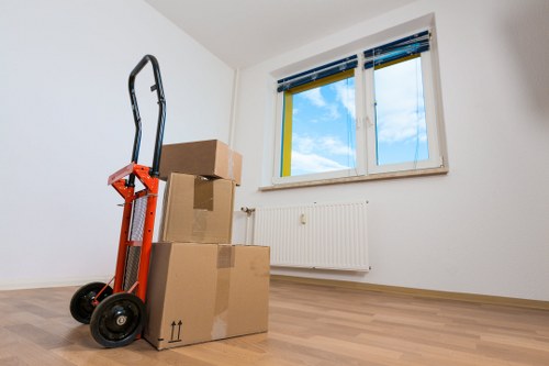 Moving van loaded for a house removal service in Blackheath