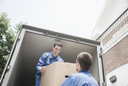 Packed boxes and furniture prepared for same day removals in Blackheath